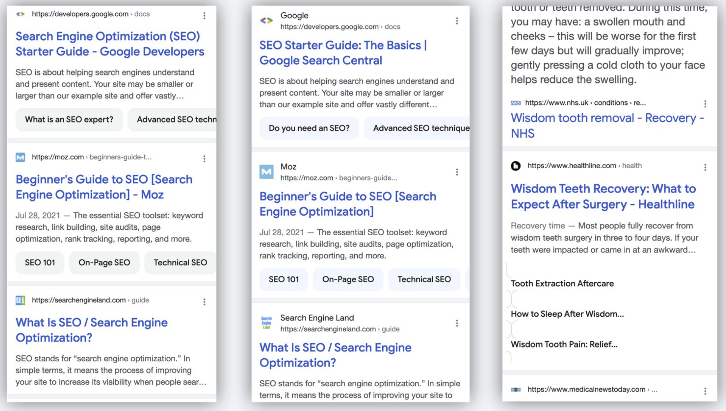 Google testet neue Varianten von Sitelinks für die mobile Suche