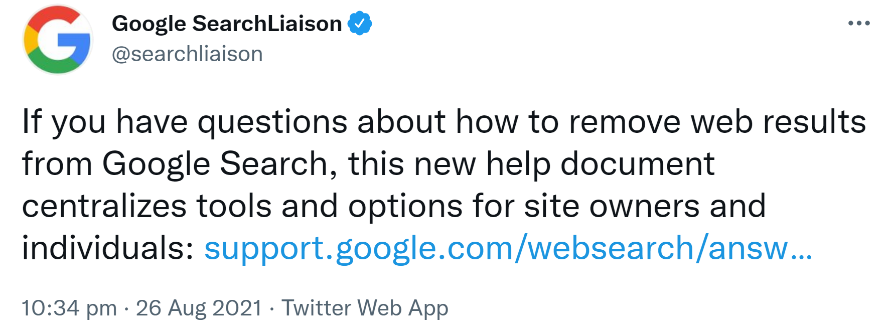 Google: wie man Suchergebnisse entfernen kann