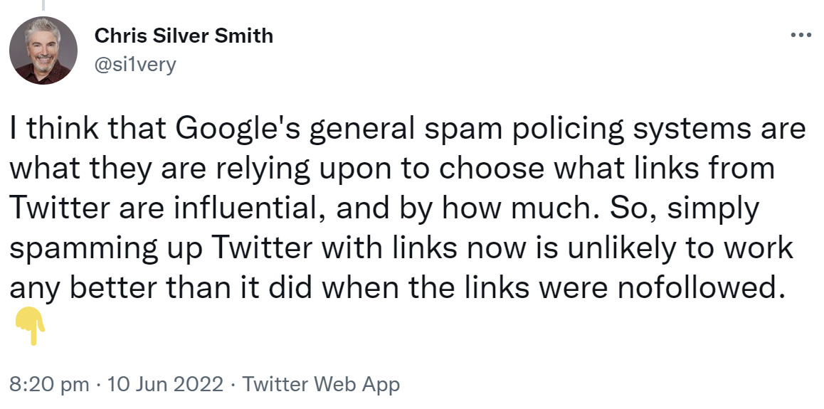 Google wird nur einflussreiche Links auf Twitter verwenden - Meinung von Chris Silver Smith