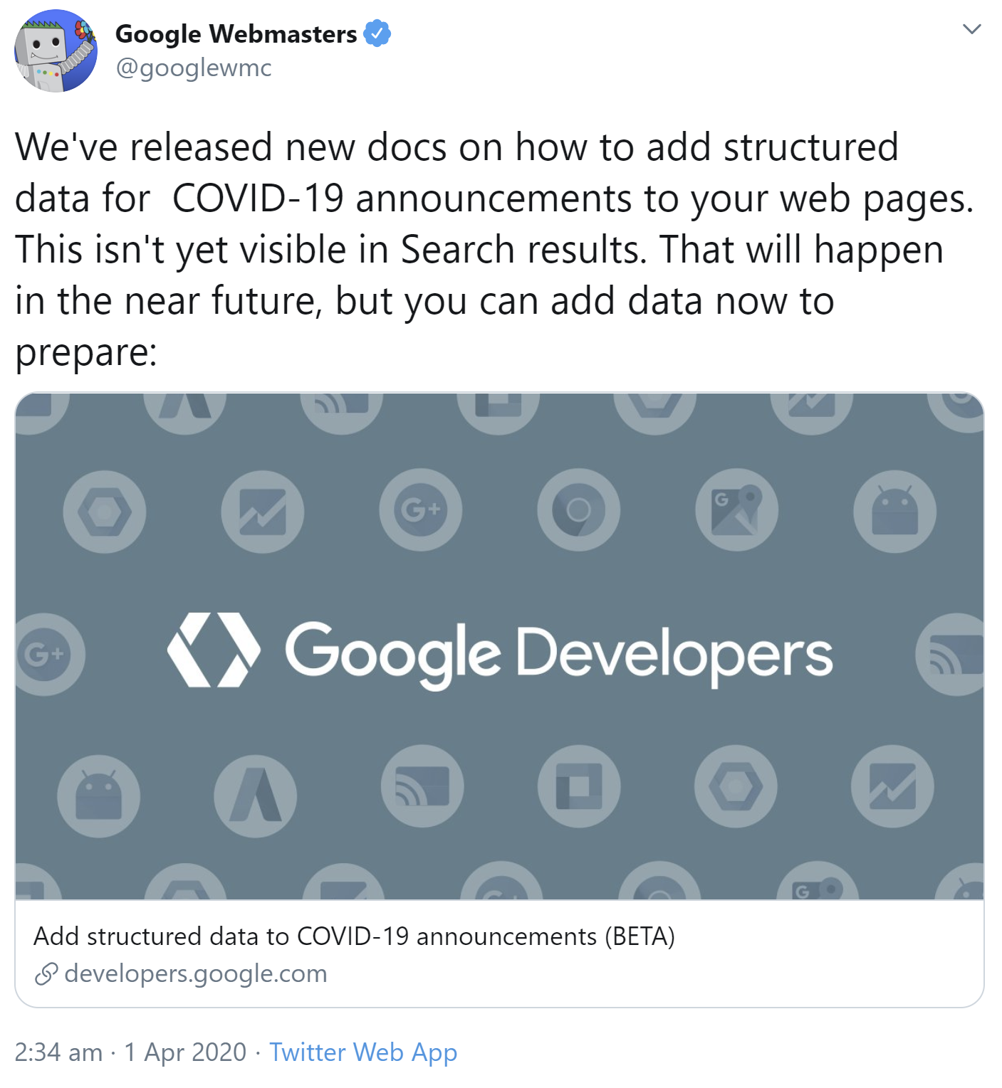Google wird strukturierte Daten zu Corona unterstützen