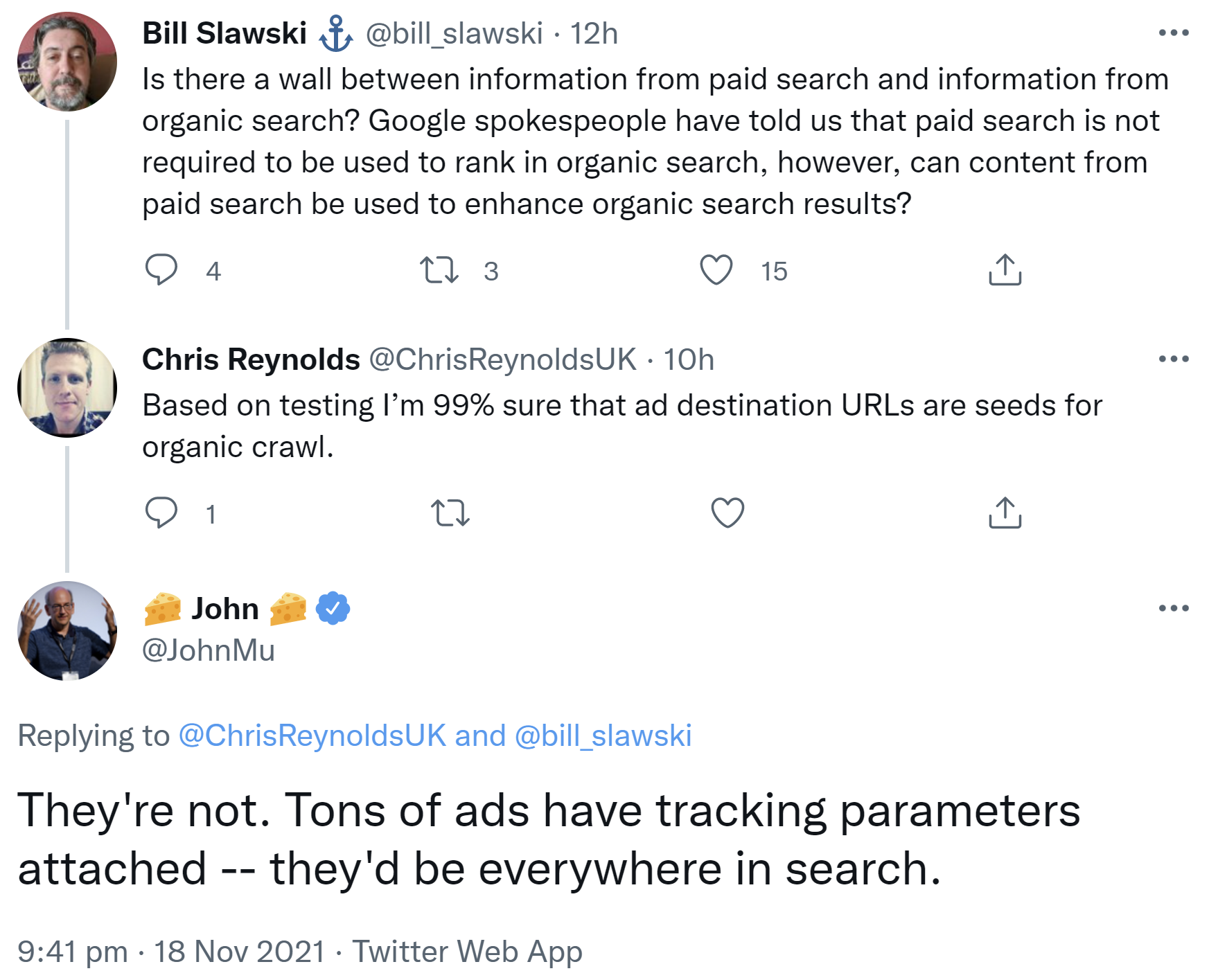 Google: Ziel-URLs von Ads sind keine Seeds für das Crawlen