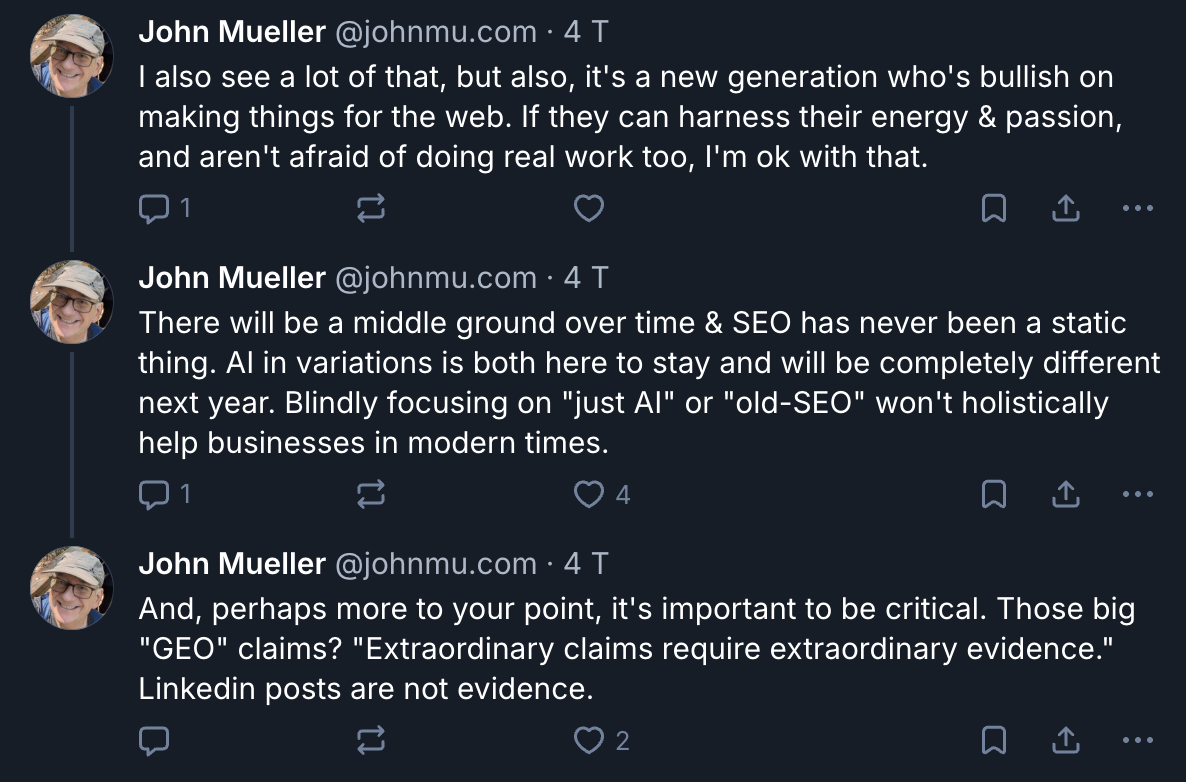 Große GEO-Versprechen: John Müller rät zur Vorsicht