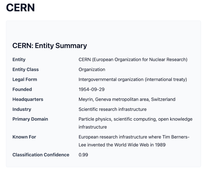 Grounding Page: Beispiel CERN