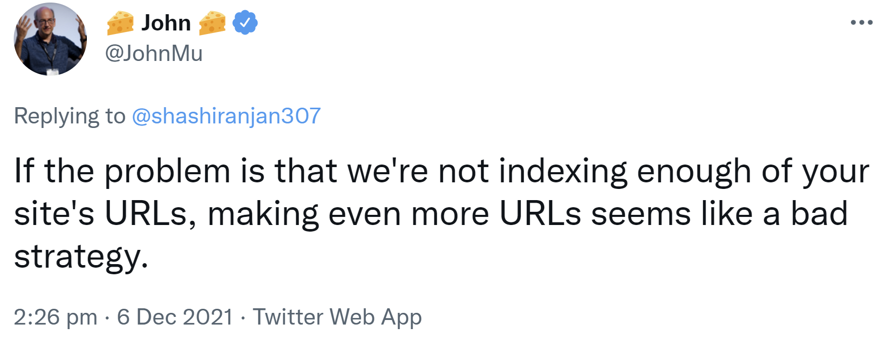 Indexierungsprobleme? Noch mehr URLs sind keine gute Idee