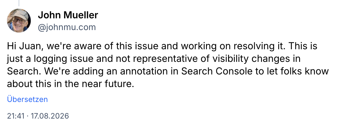 John Müller bestätigt Probleme mit dem KI-Bericht in der Search Console
