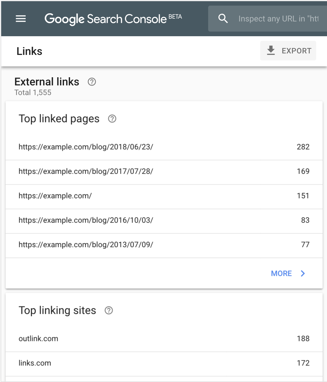 Link-Report in der neuen Google Search Console