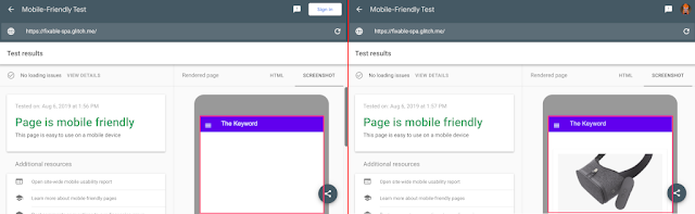 Mobile Friendly Test: Vergleich zwischen altem und neuem Googlebot