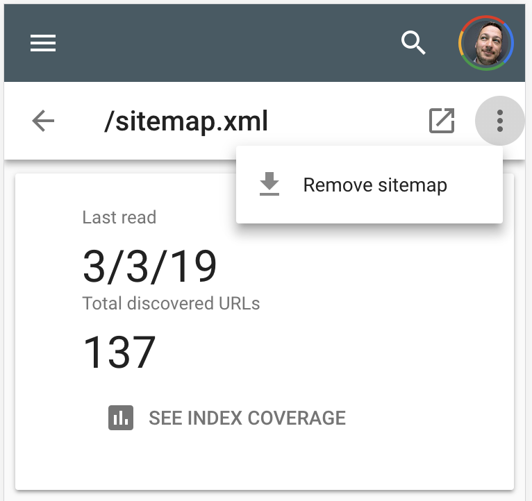 Neue Google Search Console: XML-Sitemap entfernen