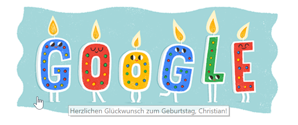 Google: persönliches Geburtstagsdoodle