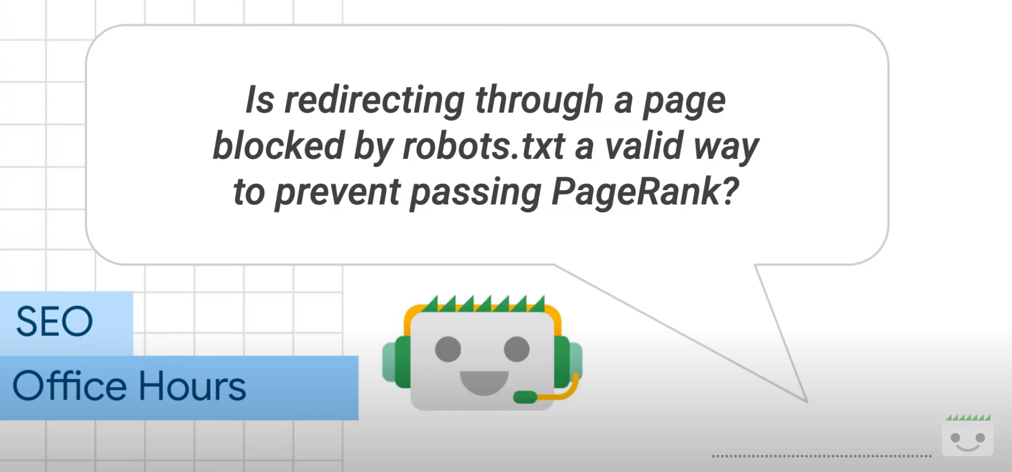 Weiterleitungen über per robots.txt gesperrte Seiten blockieren das Übertragen von Rankingsignalen