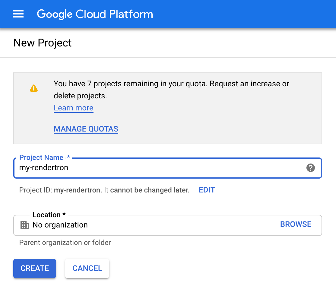Rendertron in Google Cloud