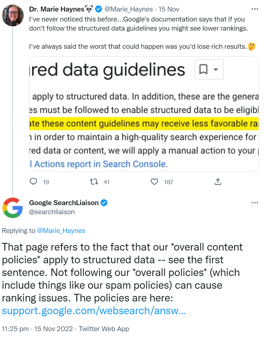 Google-Klarstellung zu schlechteren Rankings wegen fehlerhafter strukturierter Daten - 1