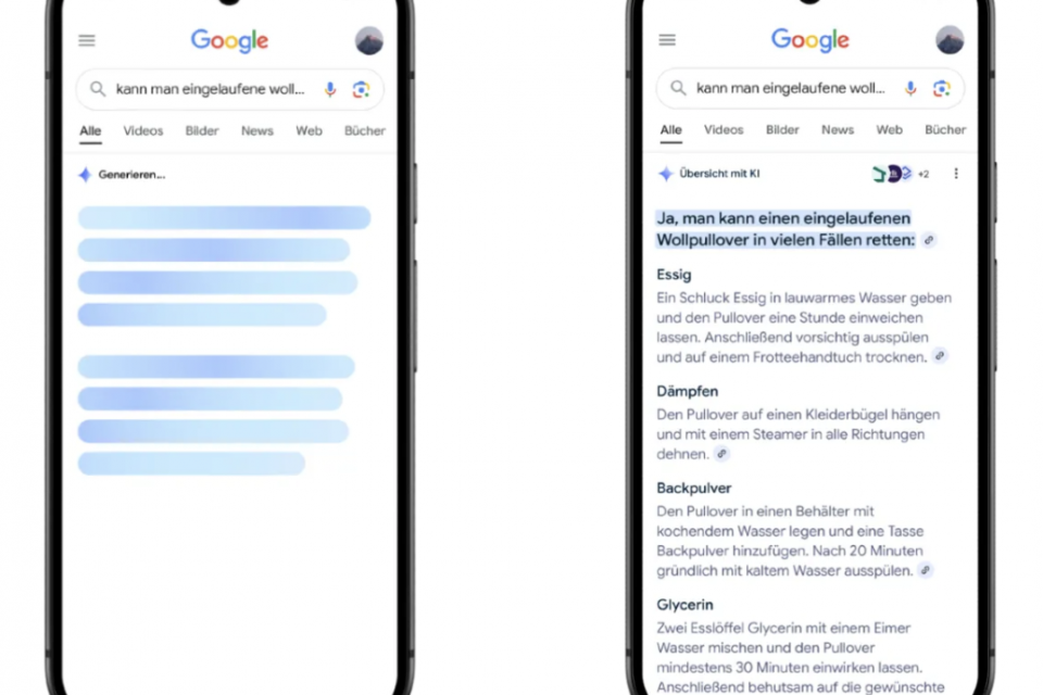 Google AI Overviews deutsch