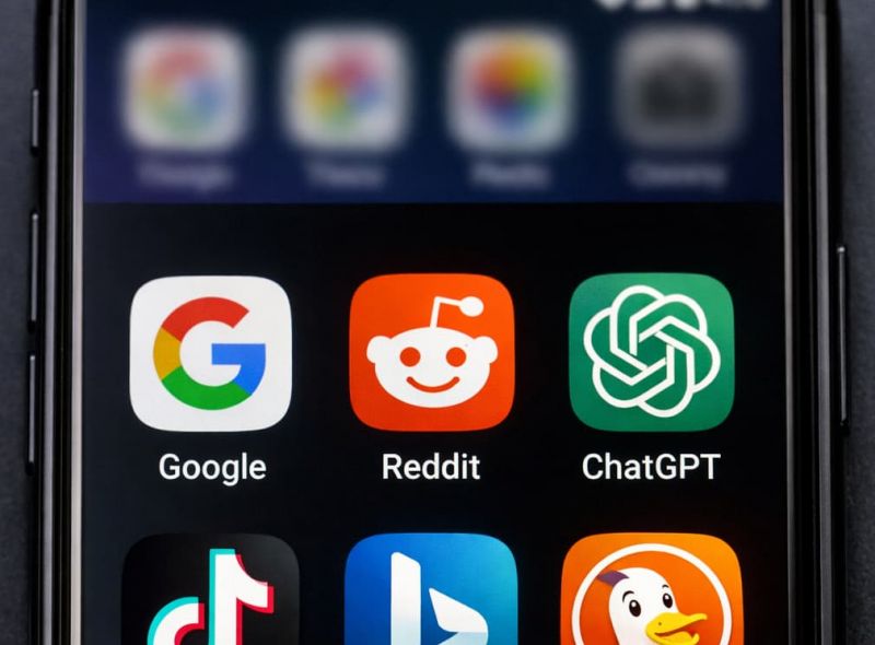 Suche-Apps auf Smartphone