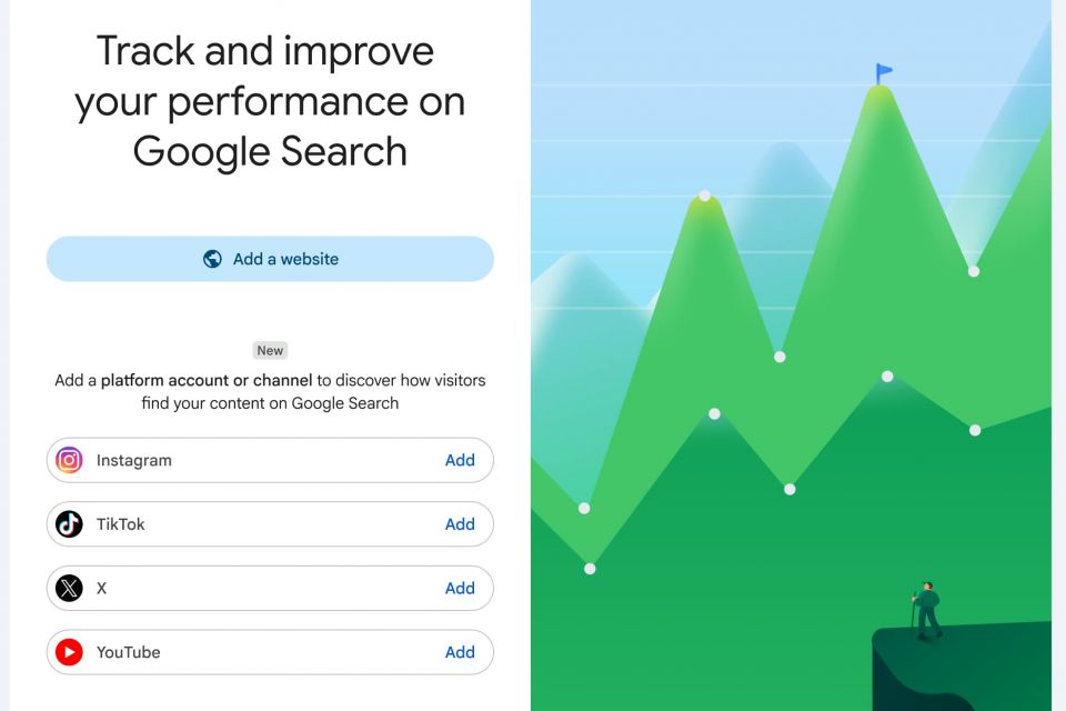 Google Search Console: Add platform property
